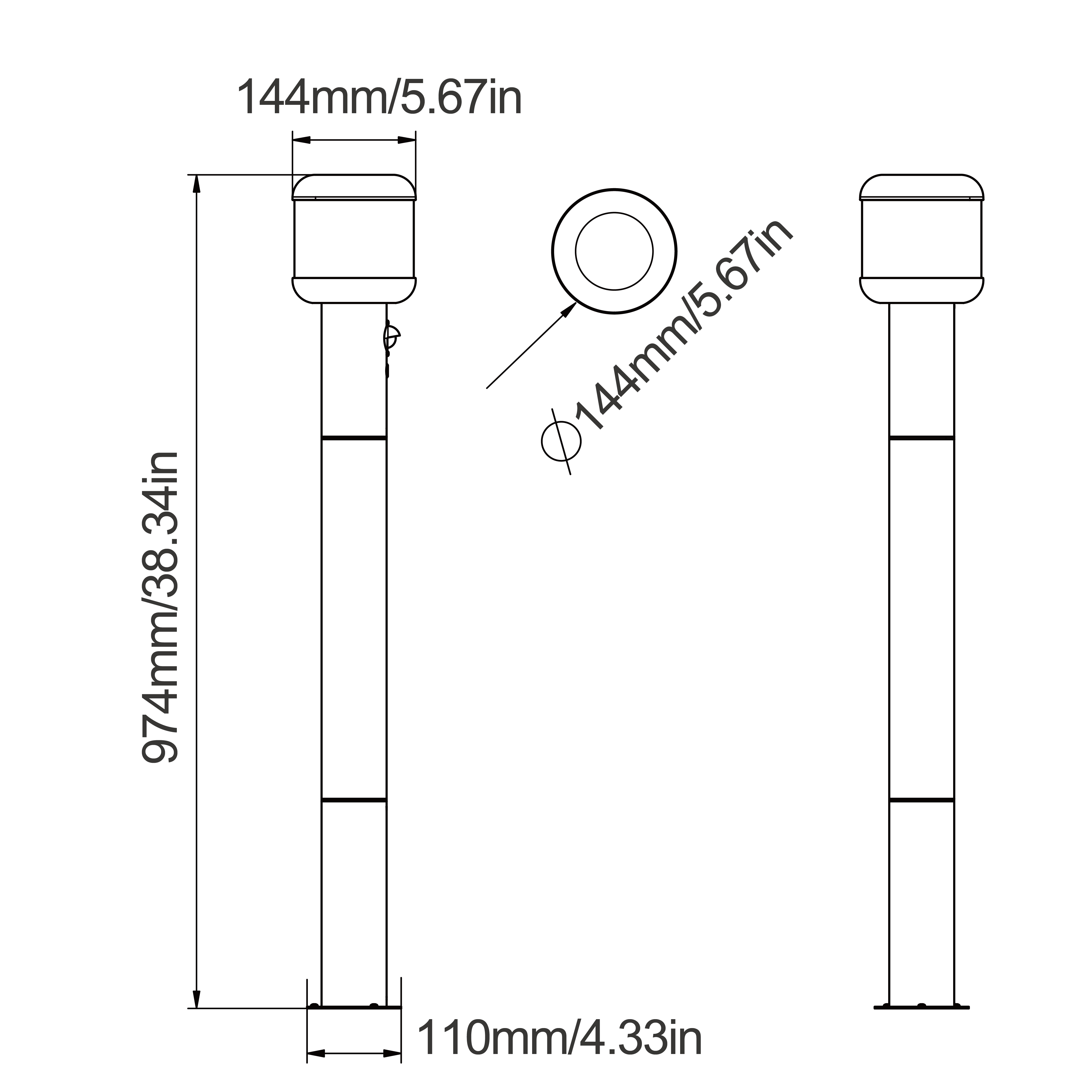 太阳能草坪灯-小山款