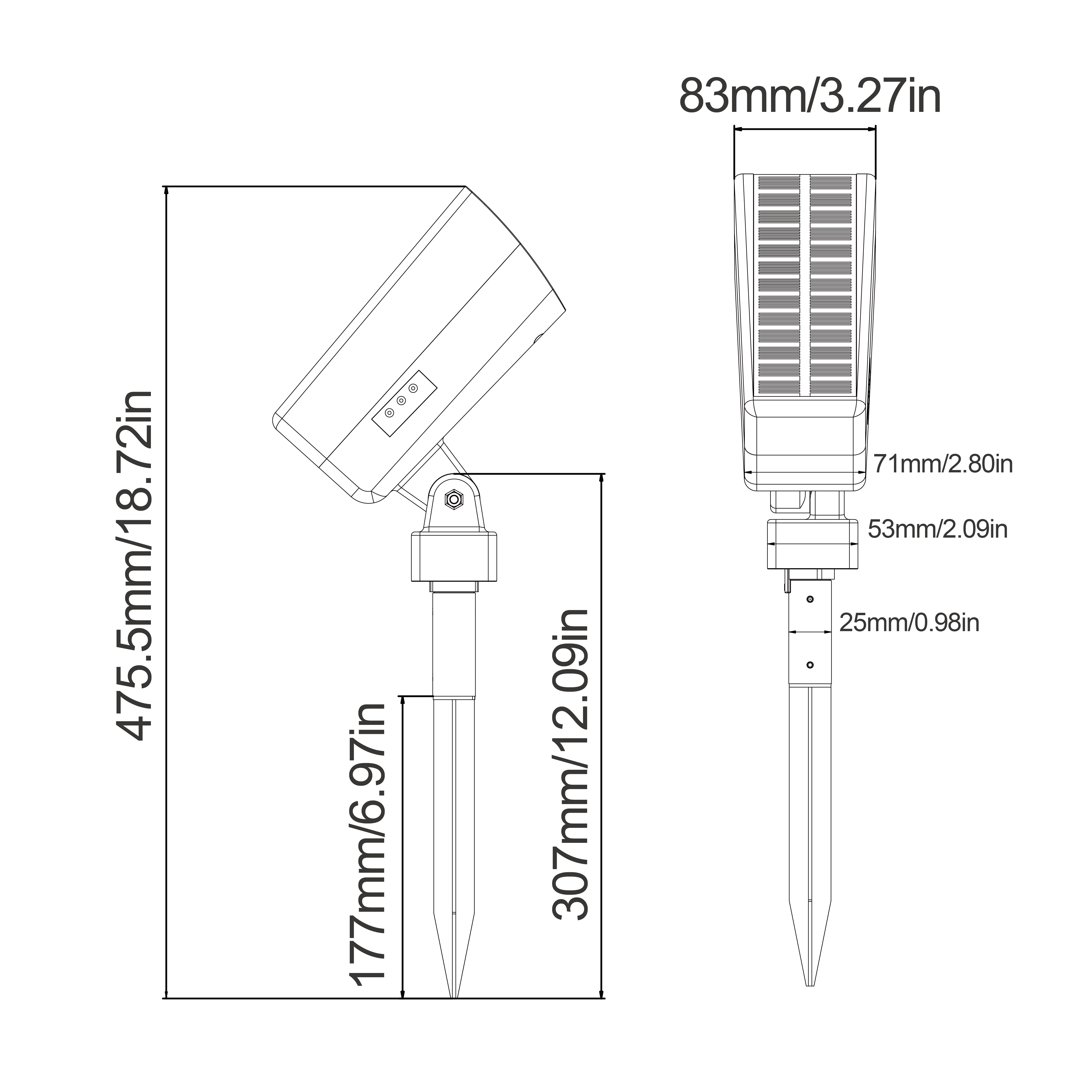 蓝牙款太阳能草坪射灯